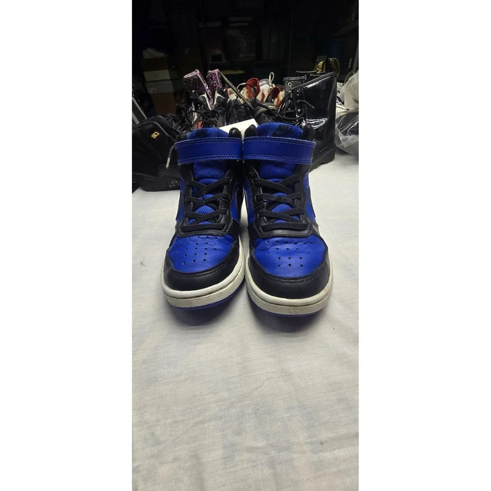 Nike Boys Court Borough Mid 2 Blue Basketball Sneaker Sz 13C - Picture 2 of 8
